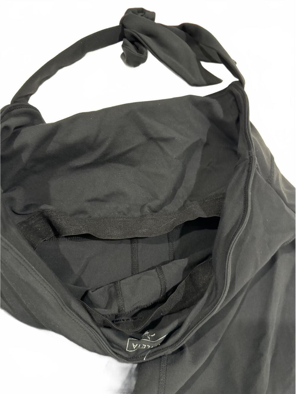 Athleta Black Supplex Halter Dress Built In Shelf Bra Size Large - Picture 9 of 9